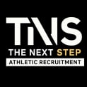 TNS The Next Step Athletic Recruitment logo on black background